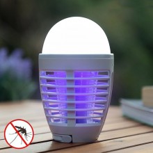 Lâmpada antimosquitos recarregável com LED 2 em 1