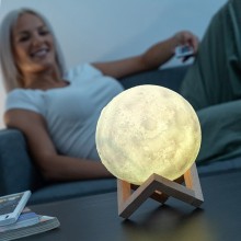 Lâmpada LED em forma de Lua - Recarregável