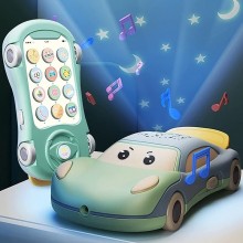 Téléphone Éducatif Multifonctionnel avec Projecteur d'Étoiles - 2 Couleurs