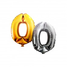 Festive Balloon - Number Zero - 2 Colors