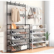 Shoe Rack with Multifunction Hooks - 2 colors