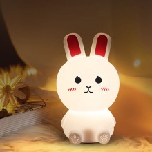 Lámpara LED de colores con forma de conejo - Recargable por USB