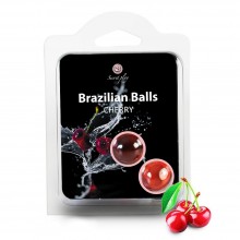 Bolas Brasileiras Lubrificantes Cereja - Pack De 2