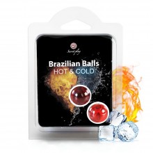 Brazilian Lubricant Balls Hot and Cold Effect - Pack of 2