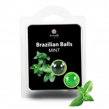 Bolas Brasileiras Lubrificantes Menta - Pack De 2