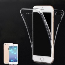 Custodia in gel 360 con doppia parte anteriore e posteriore - iPhone 8 - Trasparente