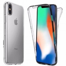 Custodia in gel 360 con doppia parte anteriore e posteriore - iPhone X - Trasparente