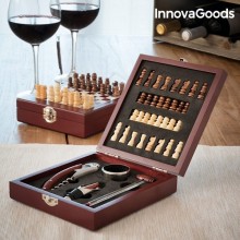 Conjunto de Acessórios para Vinho com Xadrez - 37 Peças