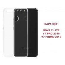 Capa 360 Gel Dupla Frente e Verso - Huawei Y7 Prime - Pro 2018