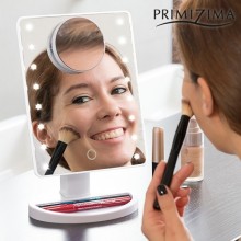 Magnifying LED makeup mirror