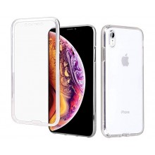 Custodia in gel 360 con doppia parte anteriore e posteriore - iPhone XR - Trasparente