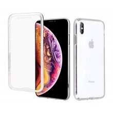 Custodia in gel 360 con doppia parte anteriore e posteriore - iPhone Xs Max - Trasparente