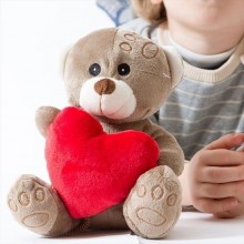 Coeur d'ours en peluche