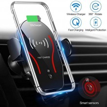 Suporte Universal automático para carro com carregamento QI fast charge– 2 em 1