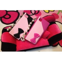 Funda de silicona con bolsa de perlas para Iphone 4 4s