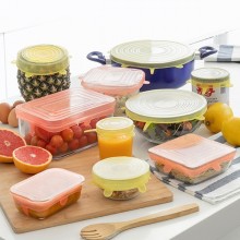 Tapas de cocina reutilizables y ajustables - Paquete de 10