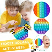 Fidget Bolhas sensorial anti-stress pop pop em silicone