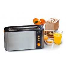 XL-Toaster aus Edelstahl – Orange